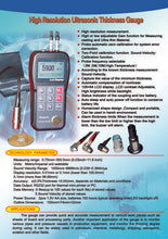 Load image into Gallery viewer, Ultrasonic Thickness Gauge